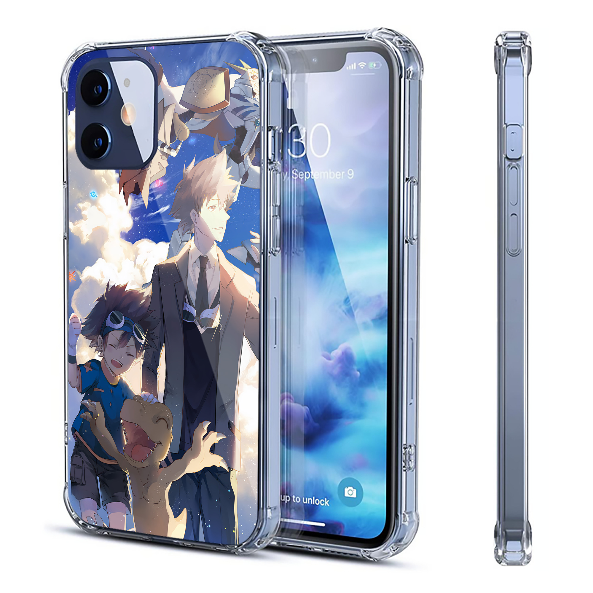 （画像用） Digimon デジタルモンスター/デジモン 【iPhone 12シリーズ対応】透明スマホケース（クリアソフトケース）